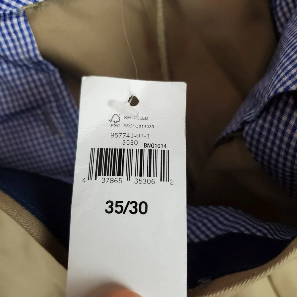 Banana Republic Dress Pants Mens Sz 35 35x30 Non-Iron Tailored Slim Fit Classic